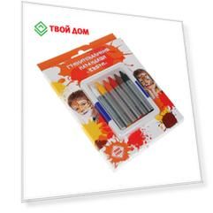 Карандаши гримировальные звери 6 цветов Фткосметик