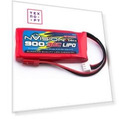 Аккумулятор nVision Li-Po 7.4В 2S 30C 900мАч