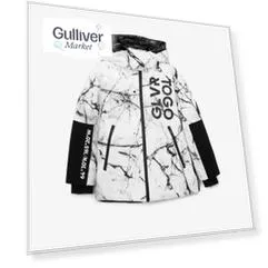 Куртка демисезонная из плотной плащовки белая Gulliver (170)