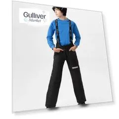 Брюки мембранные утепленные зимние черные Active Button Blue (158)