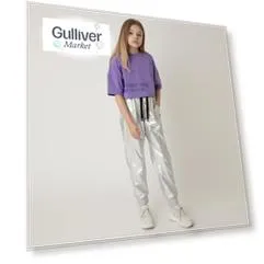 Брюки утепленные демисезонные серые Gulliver (158)