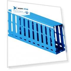 Кабель-канал DKC 00261RL перфорированный, с крышкой, синий RL12 40x100 мм, длина 2 м, (уп/8 шт) "Quadro"