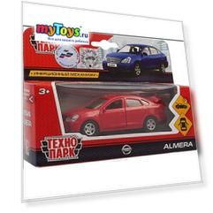 Металлическая машинка Технопарк Nissan Almera, красная