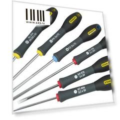 Stanley набор из 6-ти инструментальных отверток "fatmax" (pl2,5x50, pl3x50, pl3x100; ph00x50, ph0x75