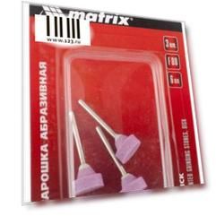 Шарошка абразивная, диск, 16x6x3, F80, 3шт.// Matrix