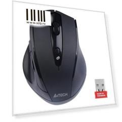 A4Tech V-Track G10-810FS black optical (2000dpi) silent cordless USB [1146008]