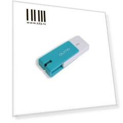 Флешка USB 16Gb QUMO Click USB2.0 бело-голубой QM16GUD-CLK-Azure