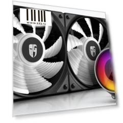 Устройство охлаждения(кулер) Deepcool Watercooler CASTLE 240 V2 Soc-FM2+/AM2+/AM3+/AM4/1150/1151/1155/2011/ 4-pin + 3-pin 18-30dB Al 250W 1396gr LED Ret