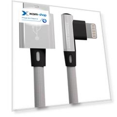 Кабель интерфейсный More Choice K27i USB 2.1A для Lightning 8-pin нейлон 1м White