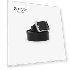 Ремень из натуральной кожи двусторонний черный Gulliver (One size)