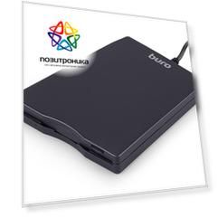 Дисковод 3.5" Buro BUM-USB FDD 1.44Мб внешний черный