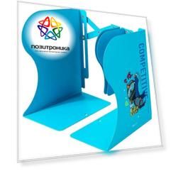Подставка-ограничитель для книг Deli 78632BLUE синий