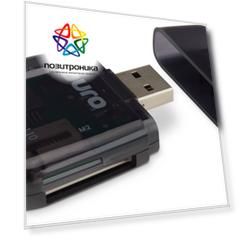 Картридер USB2.0 Buro BU-CR-110 черный