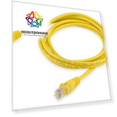 Патч-корд Buro RJ-45 (m)-RJ-45 (m), cat5E, 4 пары, 2м желтый (utp-5e-2m-y)