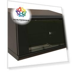 Шкаф коммутационный WRline WR-TW-0666-GP-RAL9004 6U черный