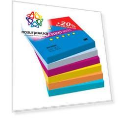 Блок самоклеящийся 3M Post-it Super Sticky 654-6SSBP Воздух Плюс 7100091464 5цв.в упаковке 90 листов (упак.:6шт)