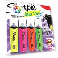 Набор текстовыделителей Paper Mate Clearview 1953450 Sharpie 4цв.