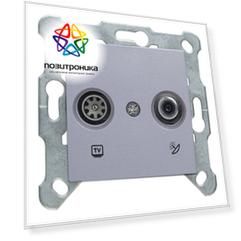 Розетка телевизионная/спутниковая Panasonic Karre Plus & Arkedia Slim серебро (wktt04602sl-ru)