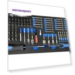 Набор отверток, бит и адаптеров HOEGERT TECHNIK ложемент EVA, 107 шт. HT7G150