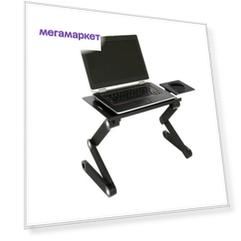 Стол для ноутбука с охлаждением с подставкой для мышки ОТМ Laptop table T8 черный