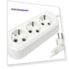 Удлинитель Smart Buy 3 гнезда SBE-16-3-02-Z, ПВС 3*1,0