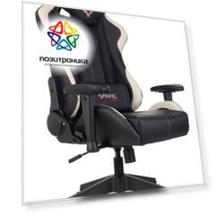Кресло игровое Zombie VIKING 5 AERO, обивка: эко.кожа, цвет: черный/белый
