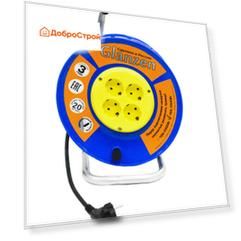 Удлинитель силовой на катушке GLANZEN 4 гн. ПВС 3х1,5 арт. EB-20-019