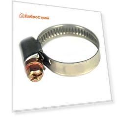 Хомут обжимной 9 мм 12 - 20 мм 1/2" и 3/4" (2 шт.), нержавеющая сталь