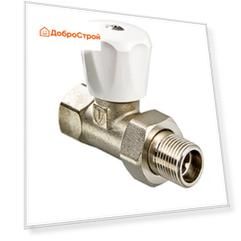 Клапан ручной VALTEC (компактный), для радиатора,прямой 1/2"