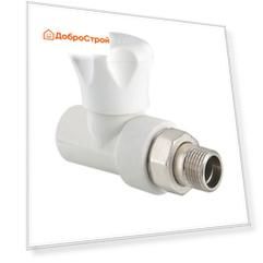 Клапан полипропеленовый  VALTEC  для подключения радиатора, прямой 3/4"