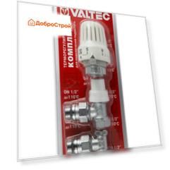Комплект терморегулирующего оборудования Valtec для радиатора, угловой 1/2"