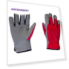 Перчатки трикотажн./искв.кожа утеплен. JetaSafety JLE625-7 цв.красн/сер р.S