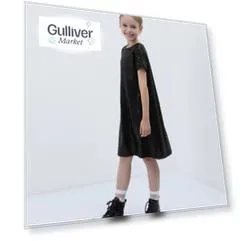 Платье трикотажное с оформлением из пайеток и утонченным вырезом на спинке Gulliver (164)