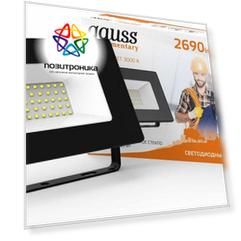 Прожектор уличный Gauss Elementary 613527130 черный