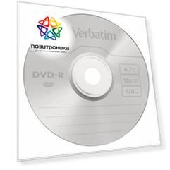 Диск DVD-RW Verbatim 4.7Gb 4x (cake box 10шт) (43552)