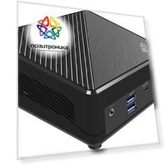 Неттоп MSI Cubi N ADL-018RU, Intel N200, DDR4 4ГБ, SSD 128ГБ, Intel UHD Graphics, Windows 11 Professional, черный (9s6-b0a911-018)