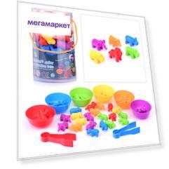 Настольная игра - сортировщик "Животные" 2188-18 в тубусе