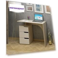 Компьютерный стол МФ Мастер Нейт-1 МСТ-СТН-01-16 100x60x78, дуб сонома/белый