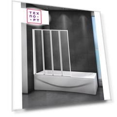 Шторка для ванны Cezares Relax V-4 80x140 прозрачная, серый (RELAX-V-4-80/140-C-Bi)