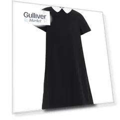 Черное платье со съемным воротничком Gulliver (170)
