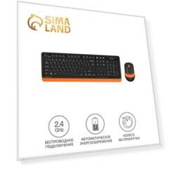 Клавиатура + мышь A4Tech Fstyler FG1010 клав:черный/оранжевый мышь:черный/оранжевый USB бесп   10046
