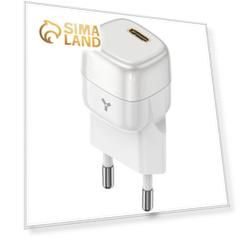 Сетевое зарядное устройство Accesstyle Grape 20WC, USB-C, 3А, 20 Вт, быстрая зарядка, белое