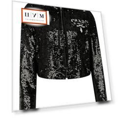Шелковый кардиган с отделкой пайетками Prada