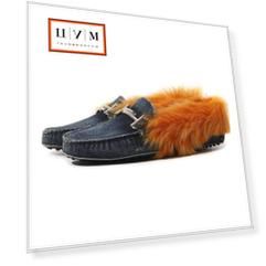 Мокасины из денима с отделкой из овчины Tod’s