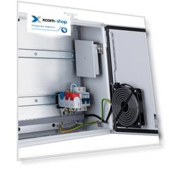 Шкаф NSGate NSB-3838H1F1 B383H1F1 380x380x210 комплект [1, 2, 3] с нагревателем и оптическим кроссом