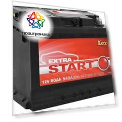 Аккумулятор автом. Катод Extra Start Extra Start 540A 60Aч (6ст-60n r+ (l2))
