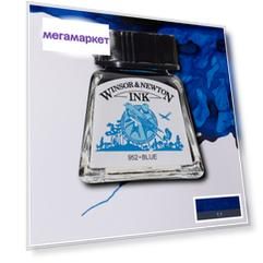 Тушь Winsor&Newton для рисования, синий, стекл. флакон 14мл (1005032), 6шт.