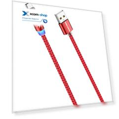 Кабель интерфейсный More Choice K61Sa Smart USB 3.0A для Type-C Magnetic нейлон 1м Red