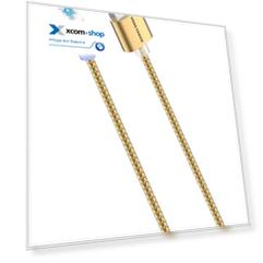 Кабель интерфейсный More Choice K61Si Smart USB 2.4A для Lightning 8-pin Magnetic нейлон 1м Gold