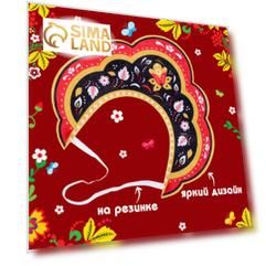 Карнавальный кокошник «Русская красавица» из фетра, с нанесением